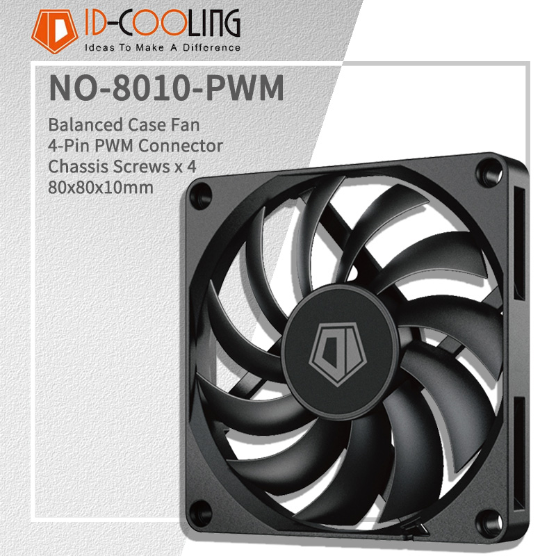 Case Fan Controller - NO-8010-PWM ID pendingin PC 80MM, kipas