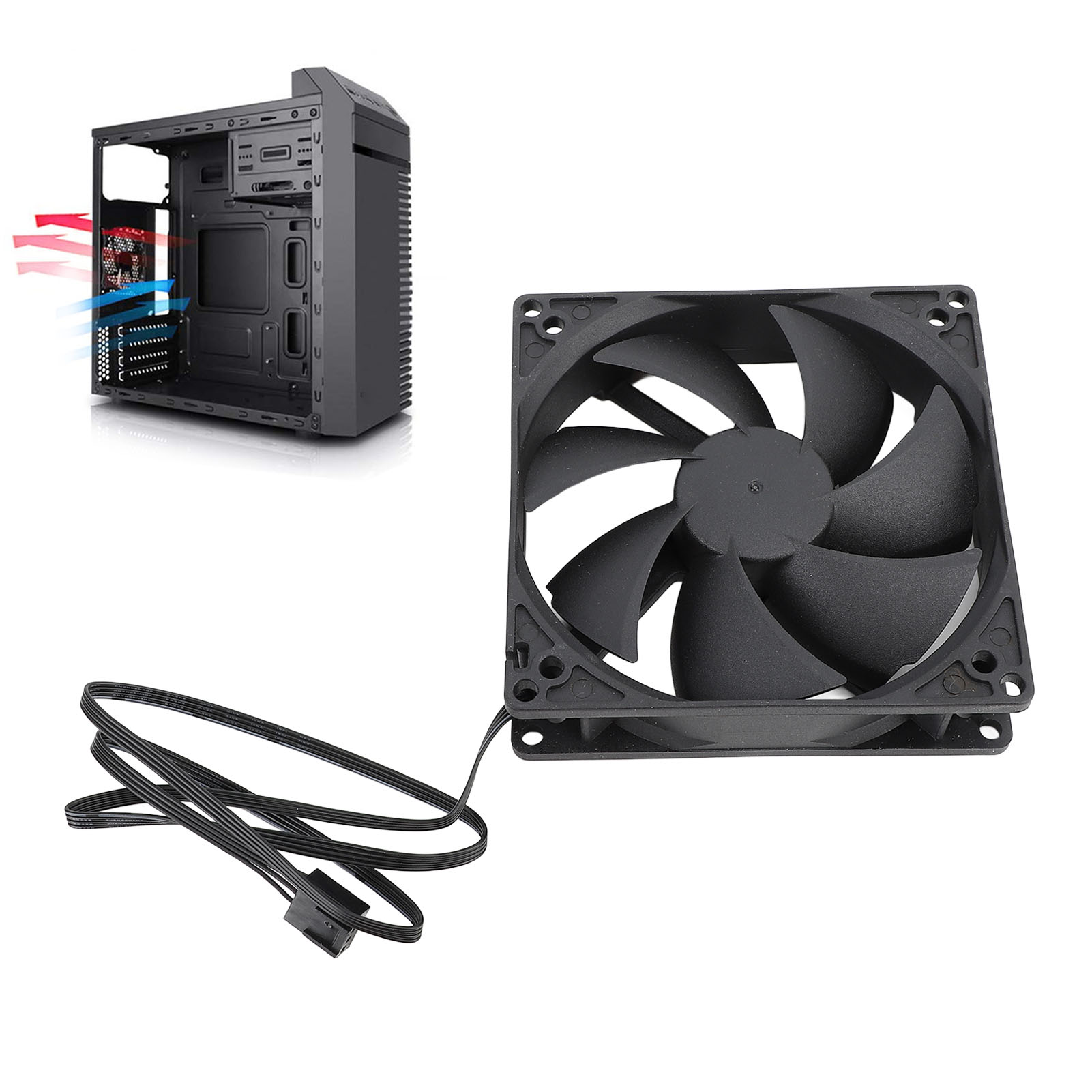 Case Fan Controller - Kipas Casing PC PWM 100mm Kontrol