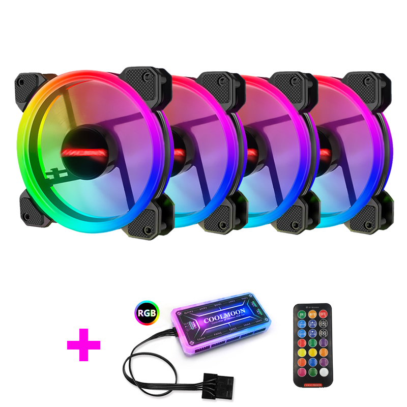 Case Fan Controller - Kipas Pendingin PC Coolmoon RGB dengan