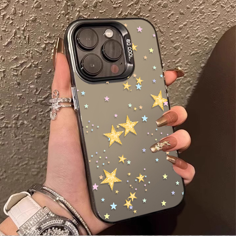 Matte Pc Case - Casing Keras Matte Pola Bintang Warna-warni