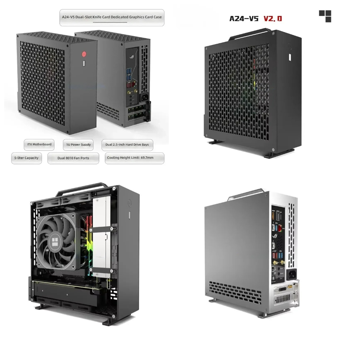 5 Liter Mini A24-V5 2.0 Dual S - Pc Chassis ulasan dan harga