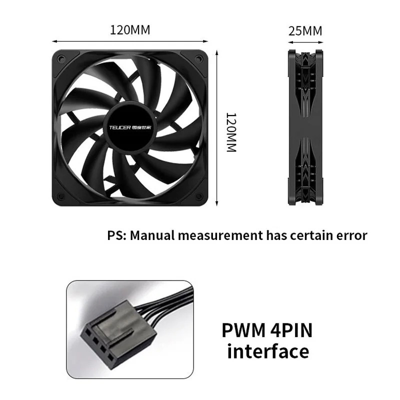 Teucer 12cm kipas sasis PWM ko - Case Fan Controller ulasan dan harga