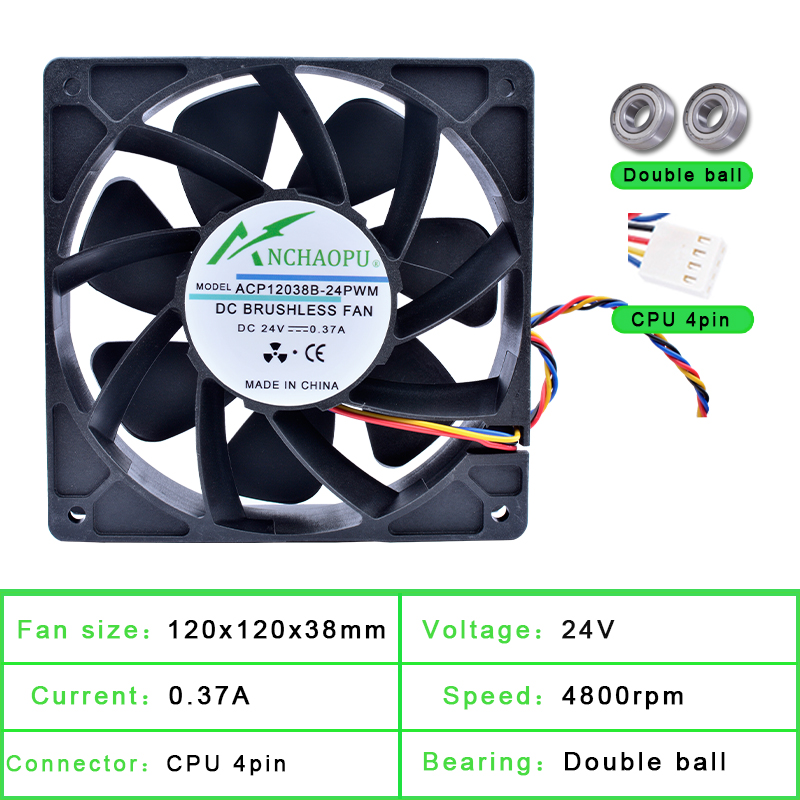 ACP12038B-24PWM Kipas 120mm 12 - Case Fan Controller ulasan dan harga